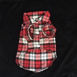 Plaid button down for puppies 🐾